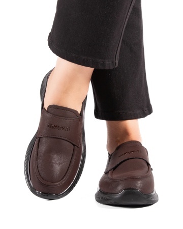 Pantofi dama casual maro din piele ecologica J65-26 - Img 2