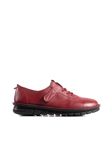 Pantofi dama casual rosii din piele ecologica D2506 - Img 4