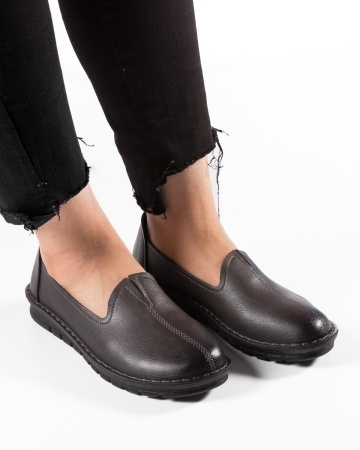 Pantofi dama Gri din Piele Ecologica Tinf