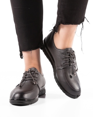 Pantofi dama Gri din Piele Ecologica Yah