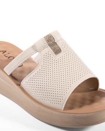 Papuci dama cu platforma Bej din Piele Ecologica Zug - Img 5