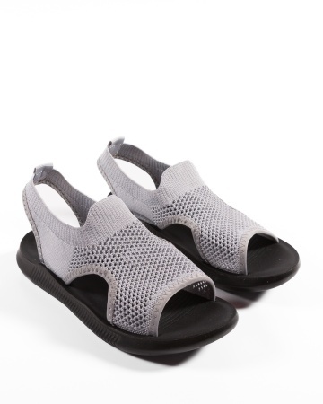 Sandale dama Gri din material textil EOIU