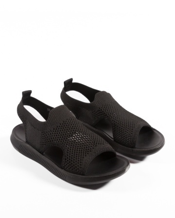 Sandale dama Negre din material textil EOIU