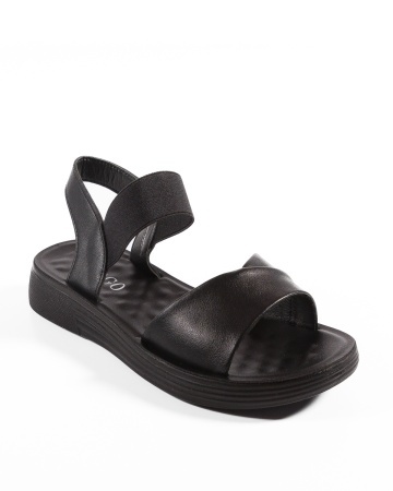 Sandale dama Negre din Piele Ecologica Jinf - Img 6