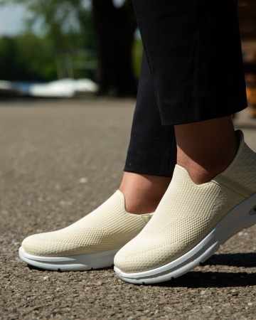 Sneakers dama Bej din Textil Uana