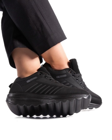 Sneakers dama negri din piele ecologica C20 - Img 4