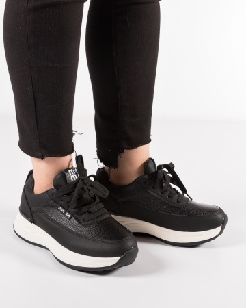 Sneakers dama Negri din Piele Ecologica Picuu - Img 2