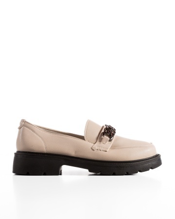Pantofi dama casual Bej din Piele Ecologica Qina - Img 5