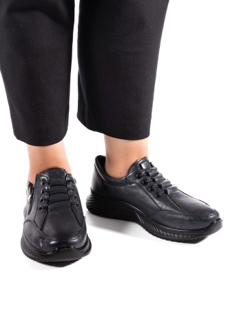 Pantofi dama casual bleumarin din piele ecologica J12 - Img 2