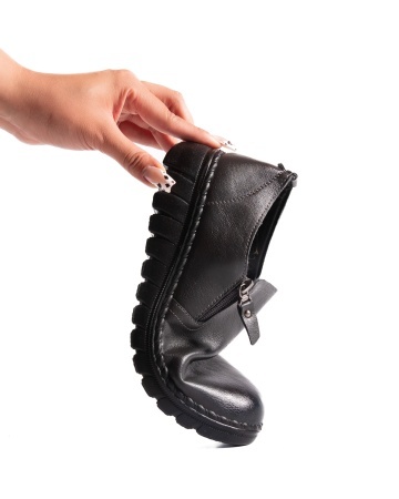 Pantofi dama casual gri din piele ecologica 3215 - Img 7