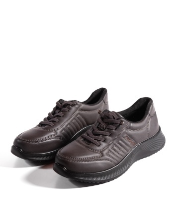 Pantofi dama casual gri din piele ecologica J15 - Img 6