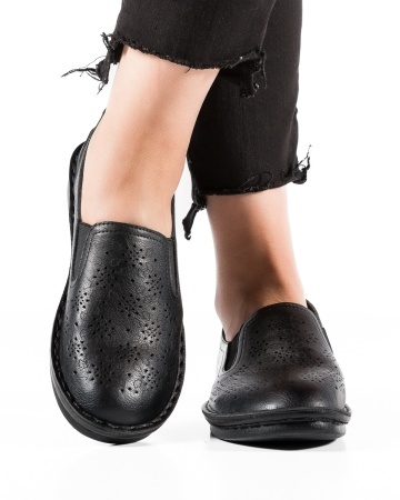 Pantofi dama casual Negri din Piele Ecologica Danb - Img 2