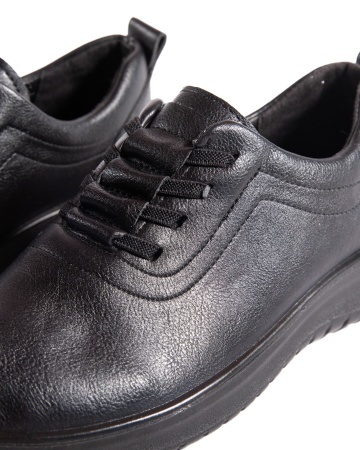 Pantofi dama casual negri din piele ecologica T521-marimi mari pana la 43 - Img 6