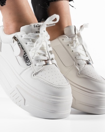 Sneakers dama cu platforma Albi din Piele Ecologica Paca - Img 4