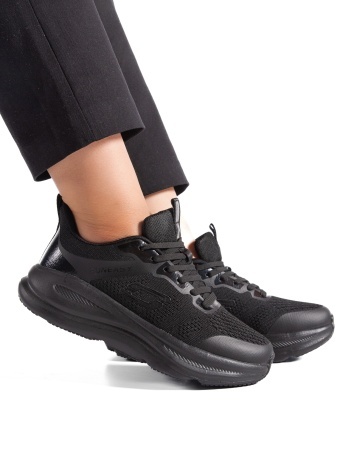 Sneakers dama negri din material textil F99296 - Img 2