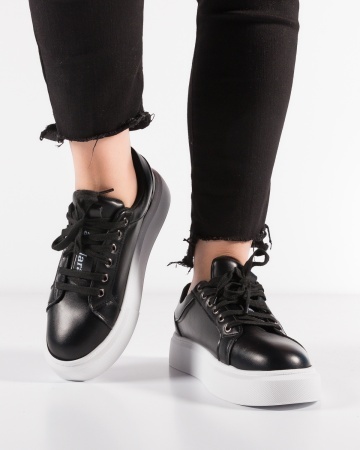 Sneakers dama Negri din Piele Ecologica Picu - Img 2