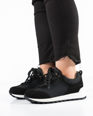 Sneakers dama Negri din Piele Ecologica Pkki