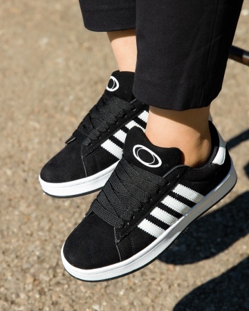 Sneakers dama Negri din Piele intorsa Ecologica Wssa