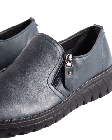 Pantofi dama casual bleumarin din piele ecologica 3215 - Img 7
