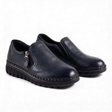 Pantofi dama casual bleumarin din piele ecologica 3215