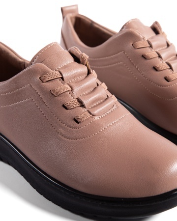 Pantofi dama casual camel din piele ecologica T521 - Img 6