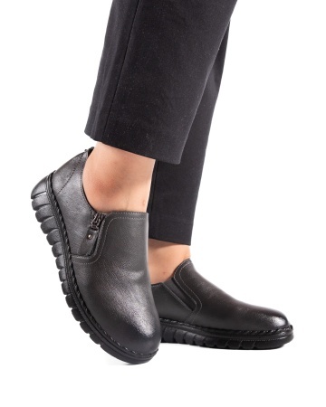 Pantofi dama casual gri din piele ecologica 3215 - Img 4