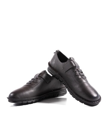 Pantofi dama casual gri din piele ecologica D2506 - Img 5