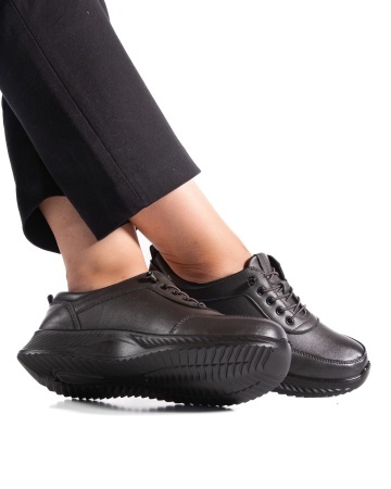 Pantofi dama casual gri din piele ecologica J03 - Img 3