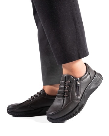 Pantofi dama casual gri din piele ecologica J12 - Img 5