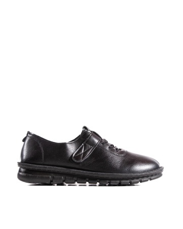 Pantofi dama casual negri din piele ecologica D2506 - Img 5