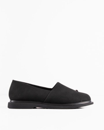 Pantofi dama casual negri din piele ecologica LF01-1 - Img 4