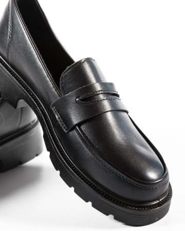 Pantofi dama casual Negri din Piele Ecologica Qaba - Img 6