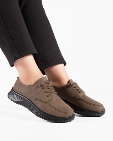 Pantofi dama casual verzi din piele ecologica J63-16 - Img 2