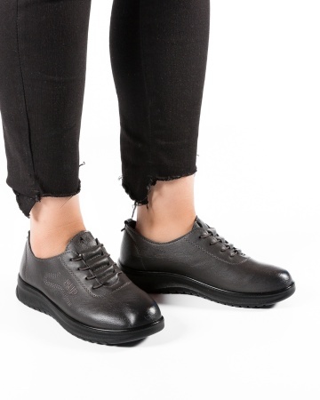 Pantofi dama Gri din Piele Ecologica Mama
