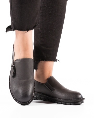 Pantofi dama Gri din Piele Ecologica Uaoo - Img 2