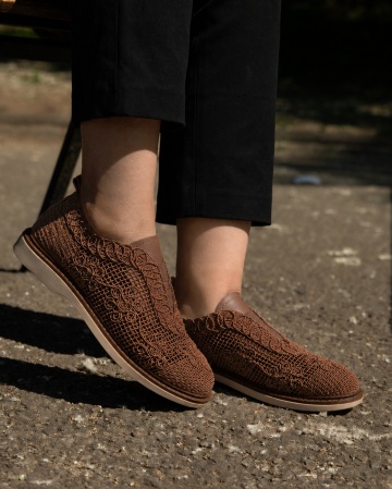 Pantofi dama Maro din Material texil dantelat Ecologic Vliz - Img 2