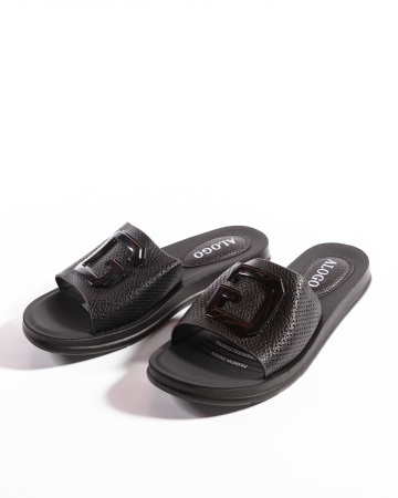 Papuci dama Negre din Piele Ecologica Woc