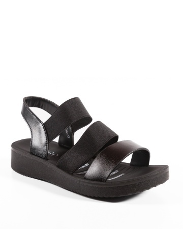 Sandale dama confort negre cu barete elastice Ttuu - Img 6