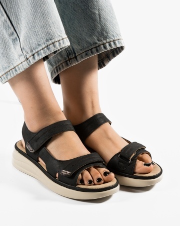 Sandale dama Negre din Piele Ecologica Ceac