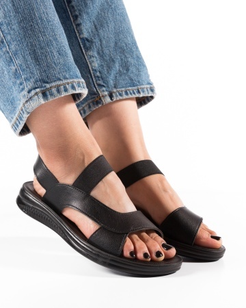 Sandale dama Negre din Piele Ecologica Jioz - Img 2