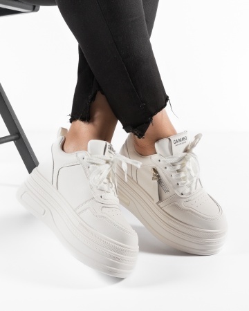Sneakers dama cu platforma Albi din Piele Ecologica Ptax - Img 4