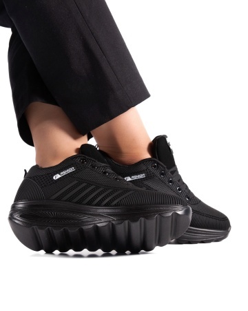 Sneakers dama negri cu alb din piele ecologica C20 - Img 3
