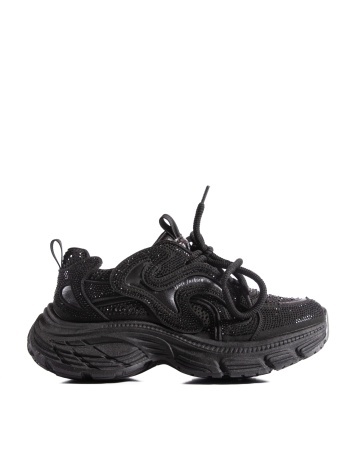Sneakers dama negri cu talpa groasa 9839