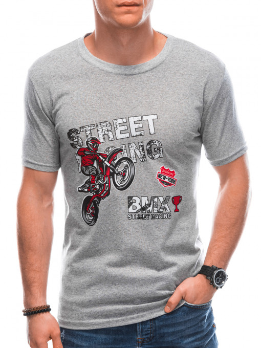 Мъжка тениска Street BMX S1776 - сива