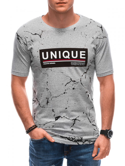 Мъжка тениска Unique S1793 - сива