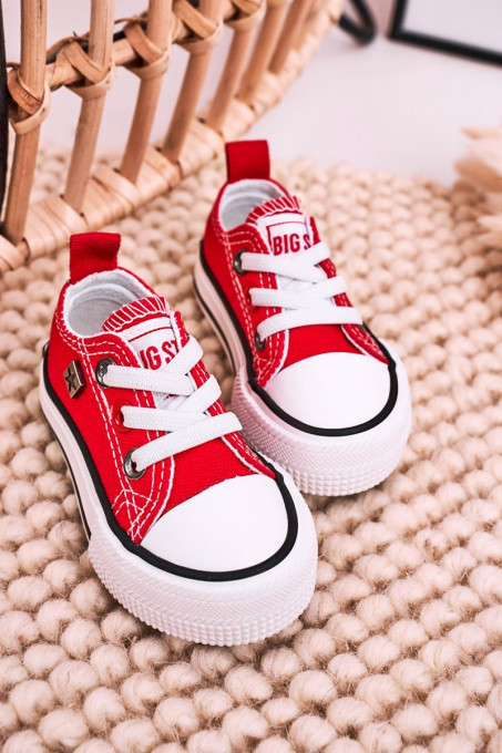 Children's Classic Low Sneakers BIG STAR HH374196 Red SH13717 - Shades of red