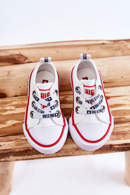 Children's Cloth Sneakers BIG STAR KK374048 White SH21601 - White