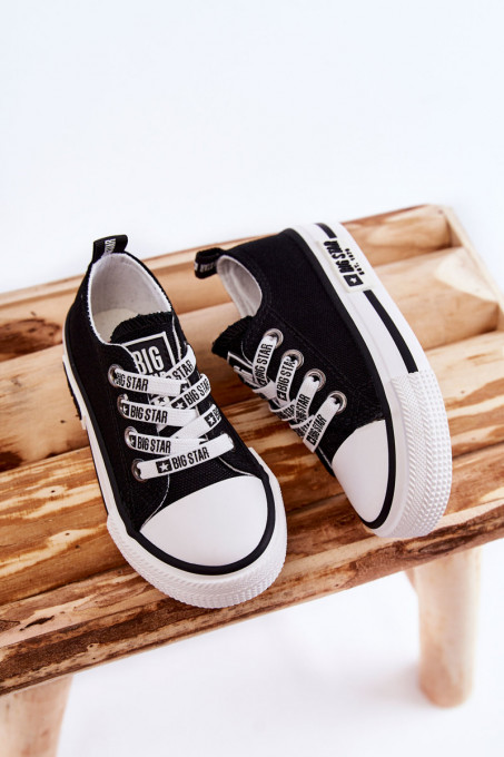 Children's Cloth Sneakers BIG STAR KK374069 Black SH21585 - Black