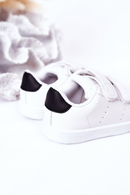 Children's Sneakers With Velcro White-Black California SH15392 - Black