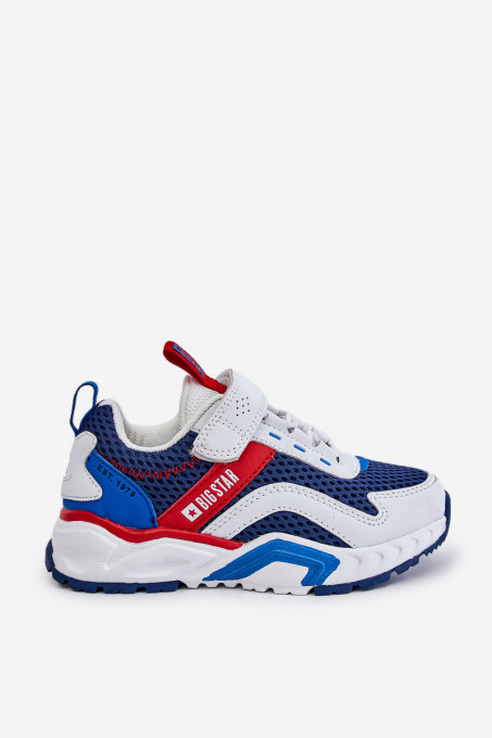 Children's Sport Shoes With Velcro Big Star JJ374259 White and navy blue SH23889 - Multicolour